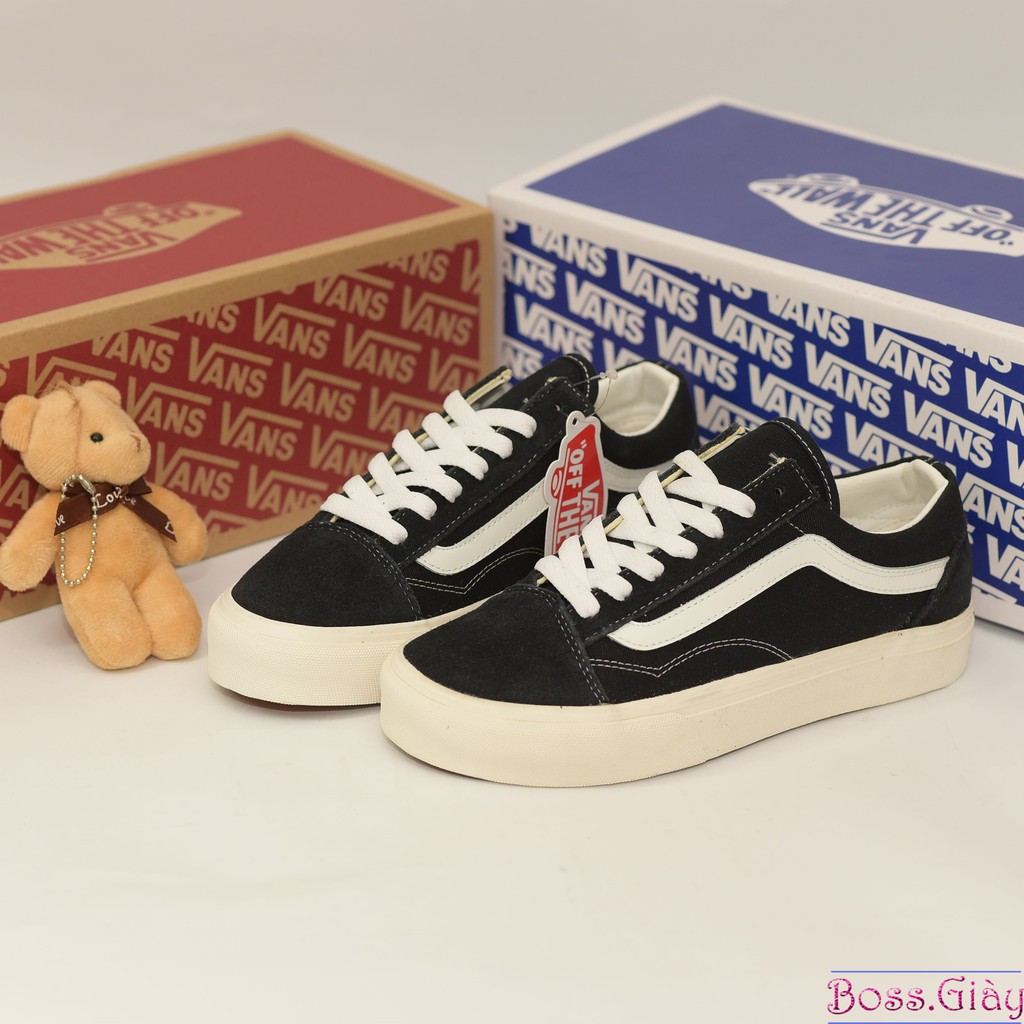 giày vans old skool (kẻ trắng)