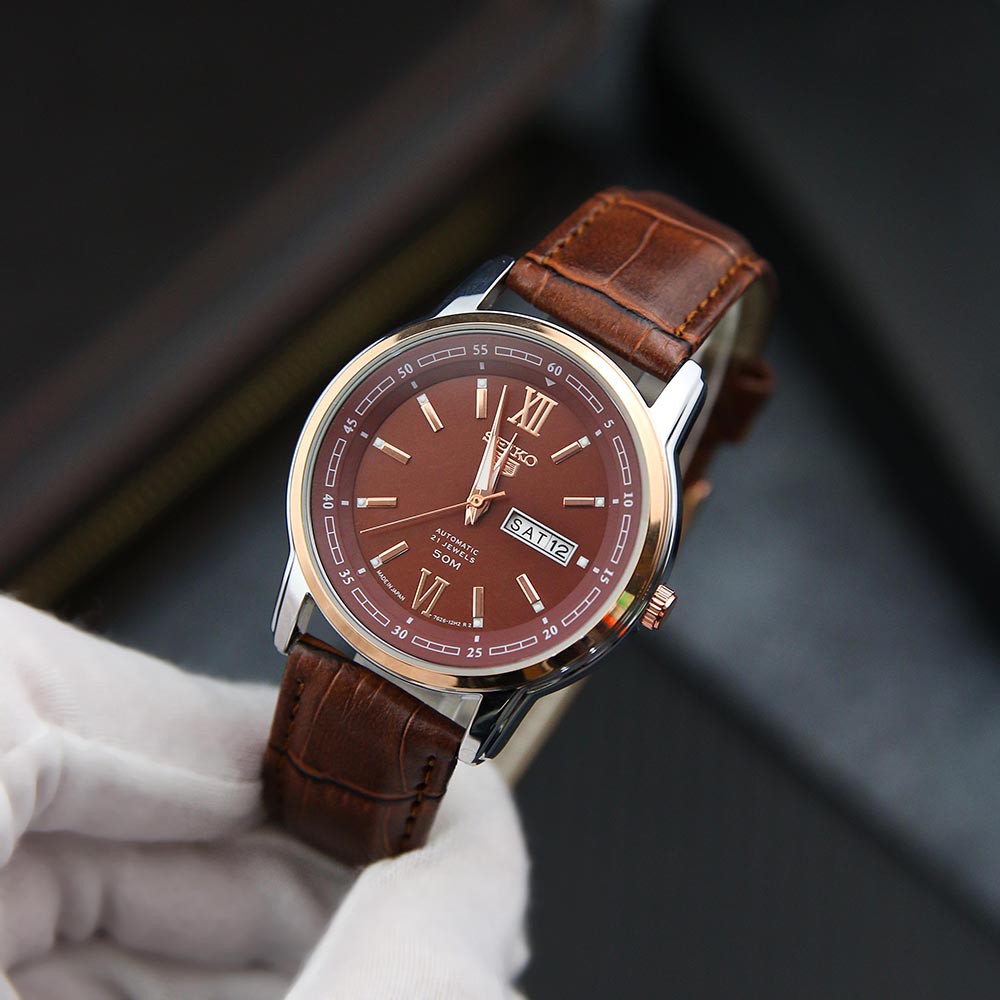 Đồng hồ nam dây da SE3235 mặt kính chống nước chống xước thiết kế lịch lãm 2 màu sang trọng | BigBuy360 - bigbuy360.vn