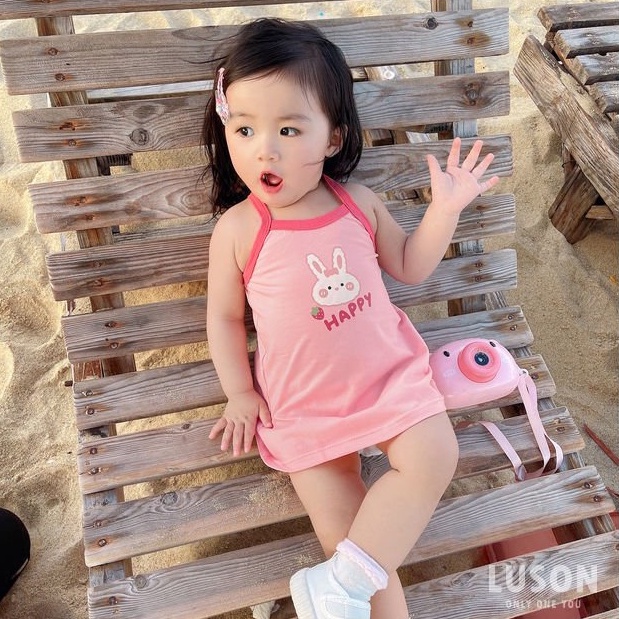 (9-20kg) Váy xuông 2 dây bé gái TTR82 Đầm bé gái dễ thương