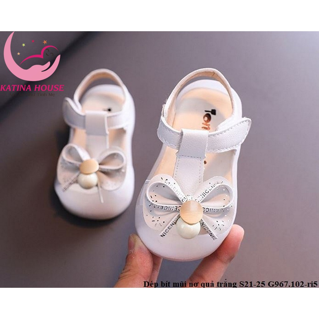 Giày búp bê đẹp bé gái, Sandal cho bé gái  đính nơ đáng yêu, mang êm chân Size 15-25