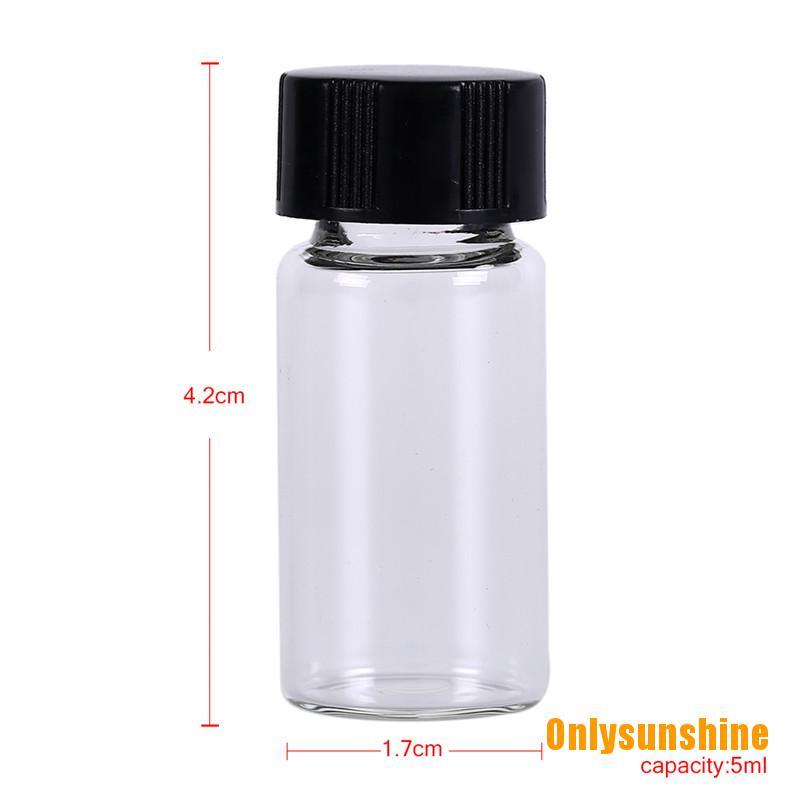 Bộ 5 Lọ Thủy Tinh Trong Suốt Dung Tích 5ml Kèm Tay Cầm Tiện Dụng