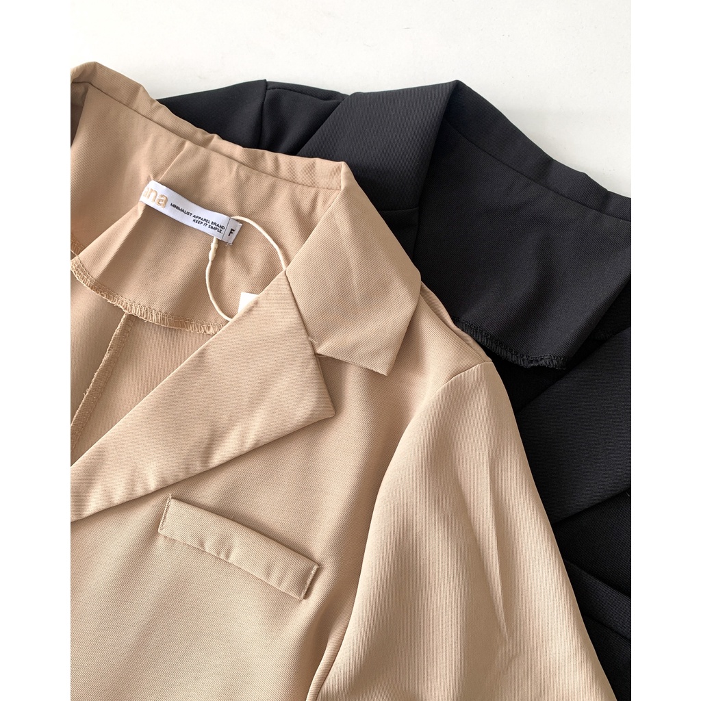 Áo Blazer Nữ Mỏng Nhẹ Tay Ngắn | HQ3426 | Lana Official