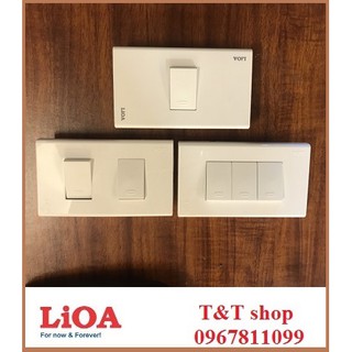 Mặt 1, 2, 3 công tắc âm tường concept Lioa