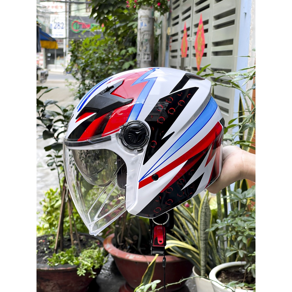 MŨ BẢO HIỂM ROYAL M268 3/4 2 KÍNH TEM DRAGON BOY CHÍNH HÃNG, BẢO HÀNH 12 THÁNG