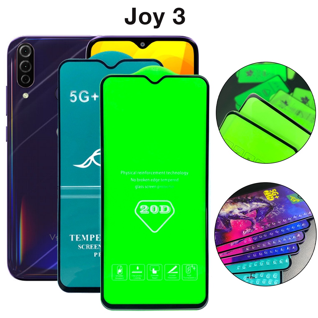 Kính cường Lực Vsmart Joy 3 Full Màn OG Xanh và 20D Cao Cấp chống trầy xước rơi vỡ màn hình tặng kèm khăn lau