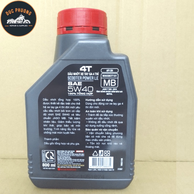 Nhớt xe tay ga Motul SCOOTER POWER LE 5W40, LE 10W40  - Đức Phương