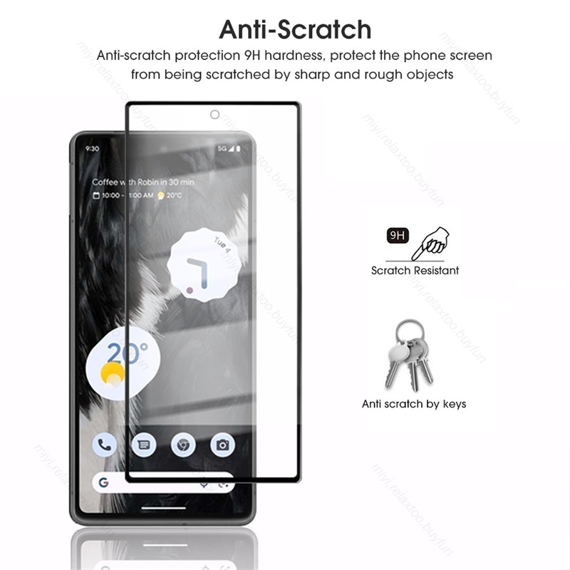 2pieces Curved Screen Protector Tempered Glass Film For Google Pixel 7 Pro 5G Protective Glass