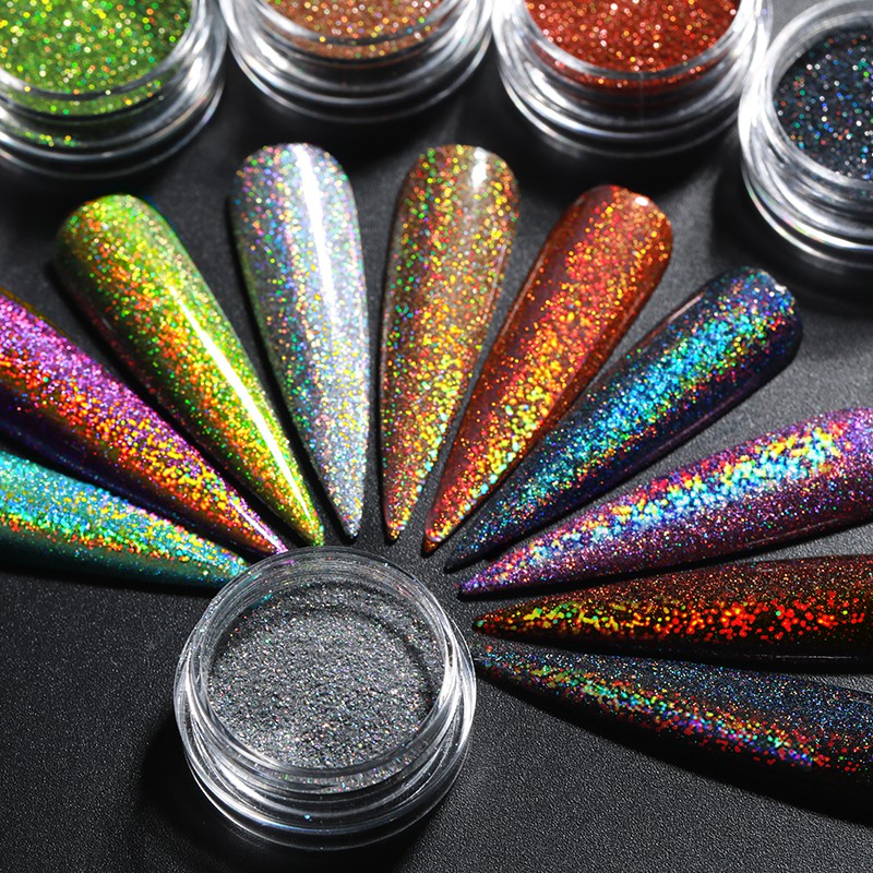 Bột kim tuyến Iridescent xinh xắn trang trí móng tay nghệ thuật