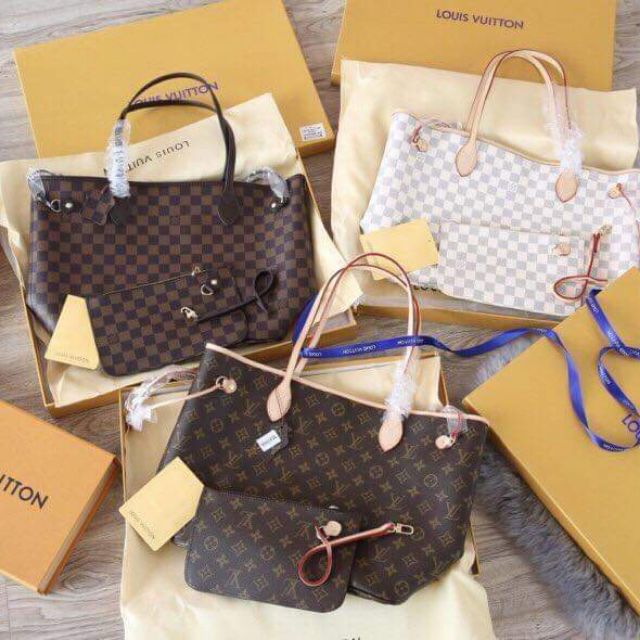 Lv never full.LV NEVER FULL siêu chuẩn đẹp.Sz 30cm. Kèm ví. Mua 1 dc 2. Bên trong lót nhung chuẩn auth.