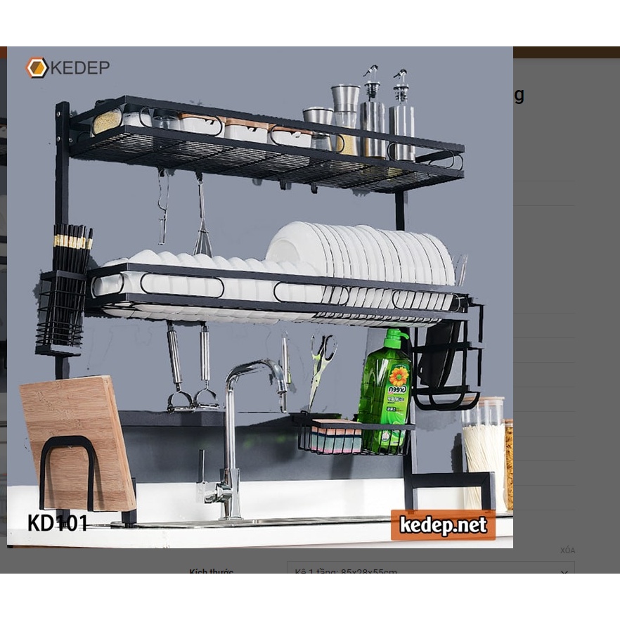 Kệ Úp Chén Bát Trên Bồn Rửa 1, 2 Tầng