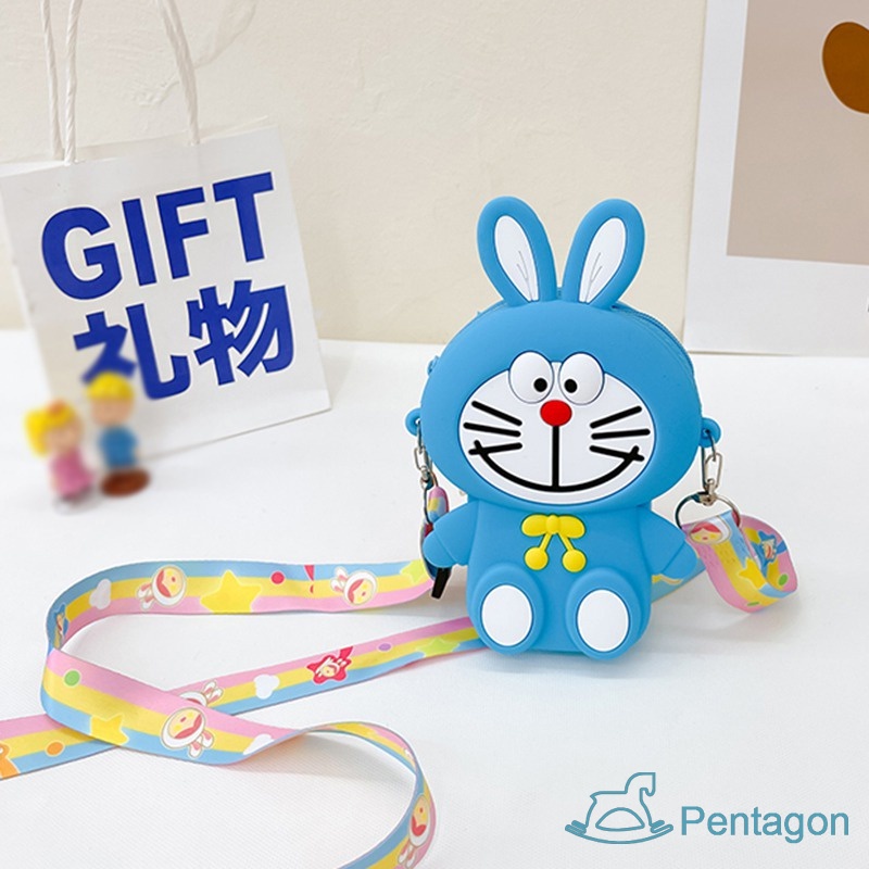 Túi Đeo Chéo Bằng Silicon Họa Tiết Hoạt Hình Phong Cách Phương Tây Cho Bé