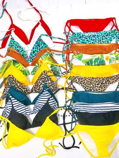 [HÀNG CHUẨN MÀU NHƯ HÌNH] Set bikini tam giác basic màu vàng nghệ