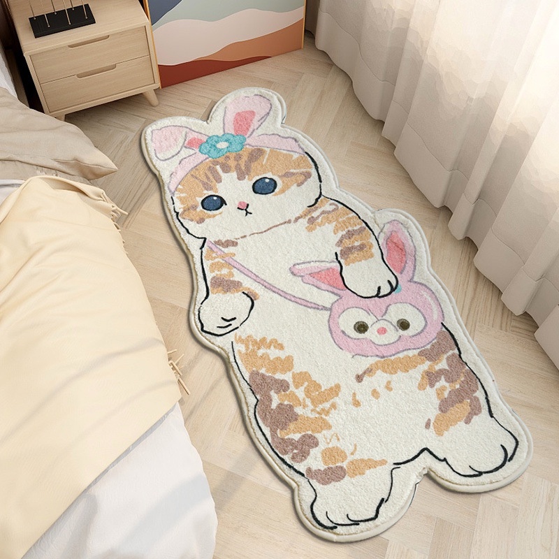 Thảm lau chân , thảm trải phòng hình mèo siêu dễ thương size lớn 40x120cm