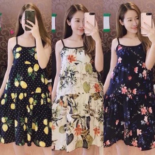 [SHOP MỚI GIÁ SỐC] Váy bầu lanh hai dây nhẹ nhàng, cực mát cho cả hè