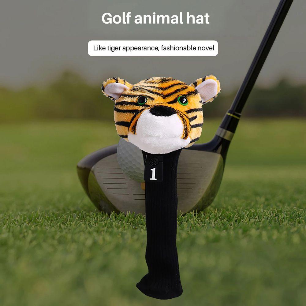 Danilo Vỏ Bọc Đầu Gậy Đánh Golf FW Phối Lông Hình Đầu Hổ Hoạt Họa Đáng Yêu