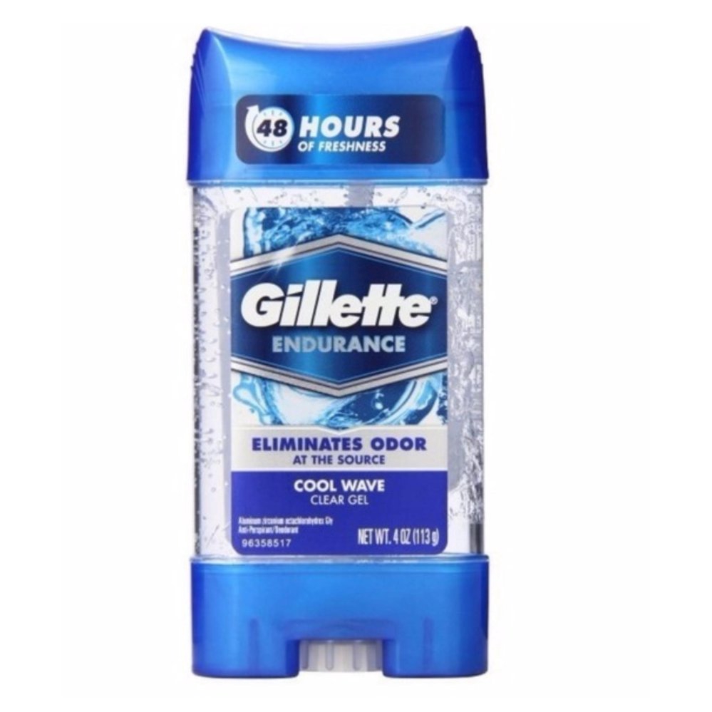 Lăn khử mùi nam Gillette Endurance Clear Gel Cool Wave 107g