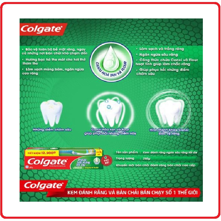 Kem Đánh Răng COLGATE Ngừa Sâu Răng Tối Đa 225g (Tặng Bàn Chải Đánh Răng Lông Tơ)