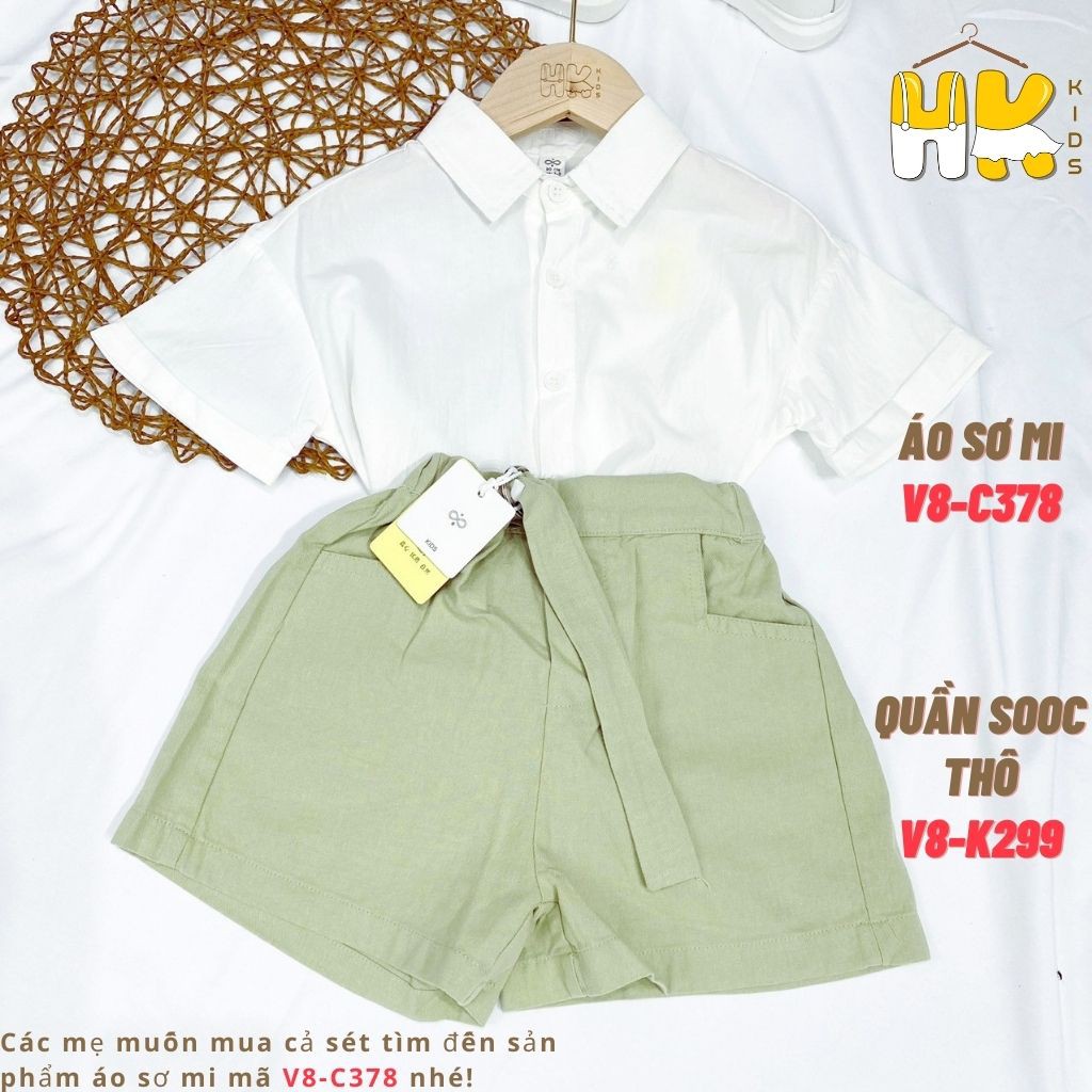 Quần sooc cho bé gái, chất thô cotton V8-K299