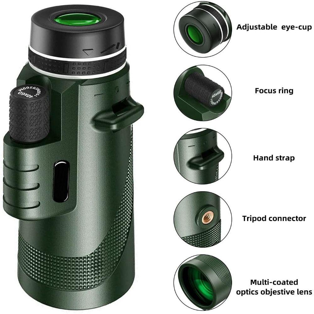 Kính Viễn Vọng Chuyên Nghiệp Kèm Chân Tripod Kẹp Điện Thoại Dùng Cho Leo Núi