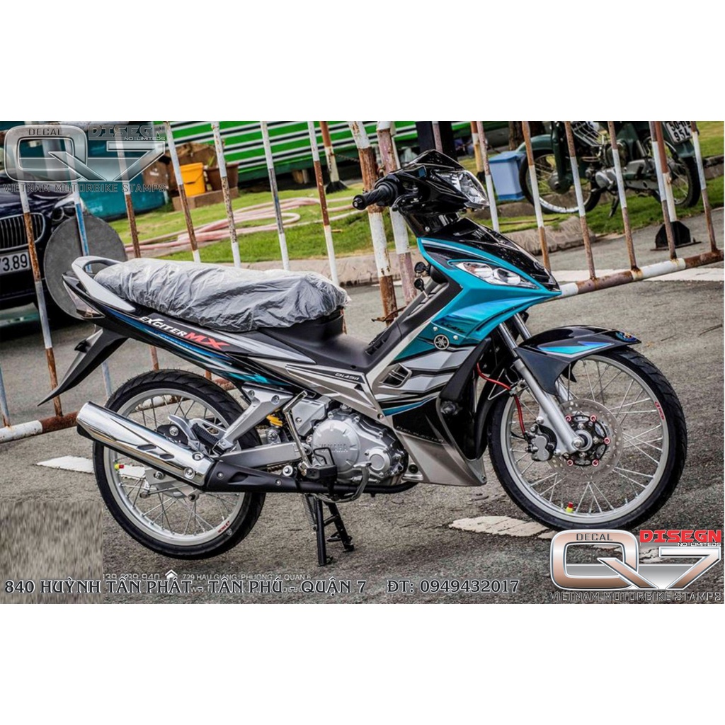 TEM RỜI EXCITER 2010 XANH ĐEN