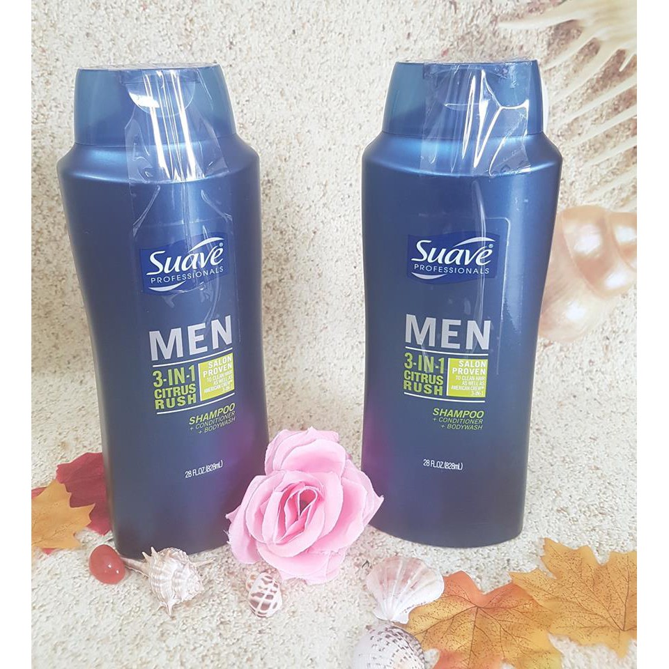 Sữa Tắm Gội xả 3 Trong 1 &quot; Suave Men &quot;