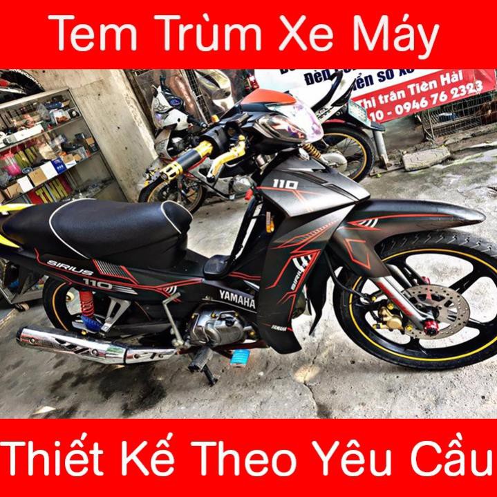 Tem Trùm Sirius Đen Nhám Chỉ Đỏ Đẹp