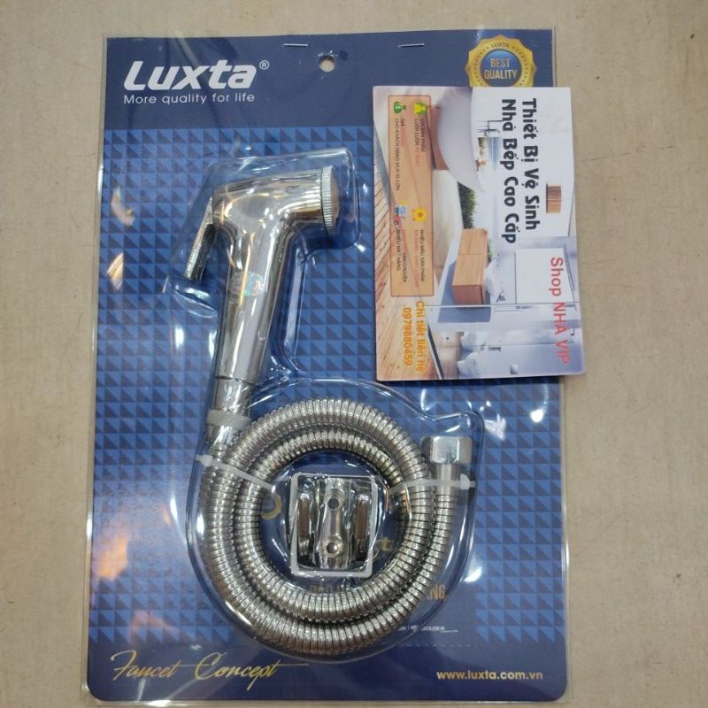 Vòi xịt vệ sinh cao cấp Luxta L5101CM, dây inox, bảo hành 12 tháng