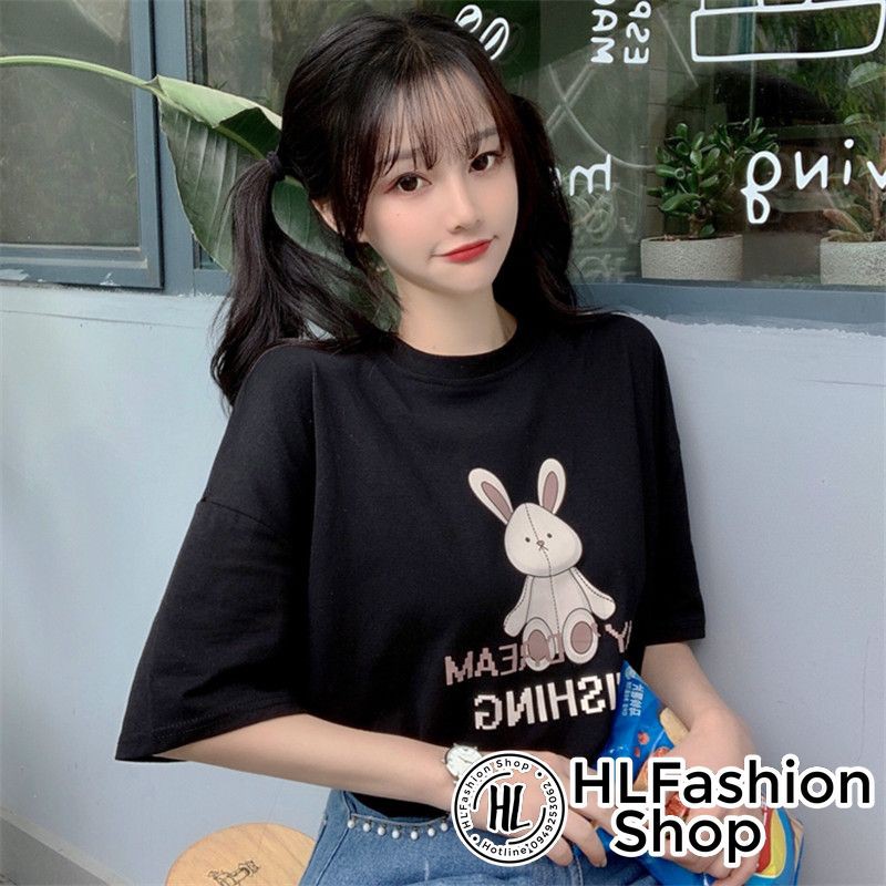 [ Mã WASTAPR giảm 10K đơn 50K] Áo croptop thun nữ Rabbit Wishing cực xinh, áo thun nữ HLFashion | BigBuy360 - bigbuy360.vn