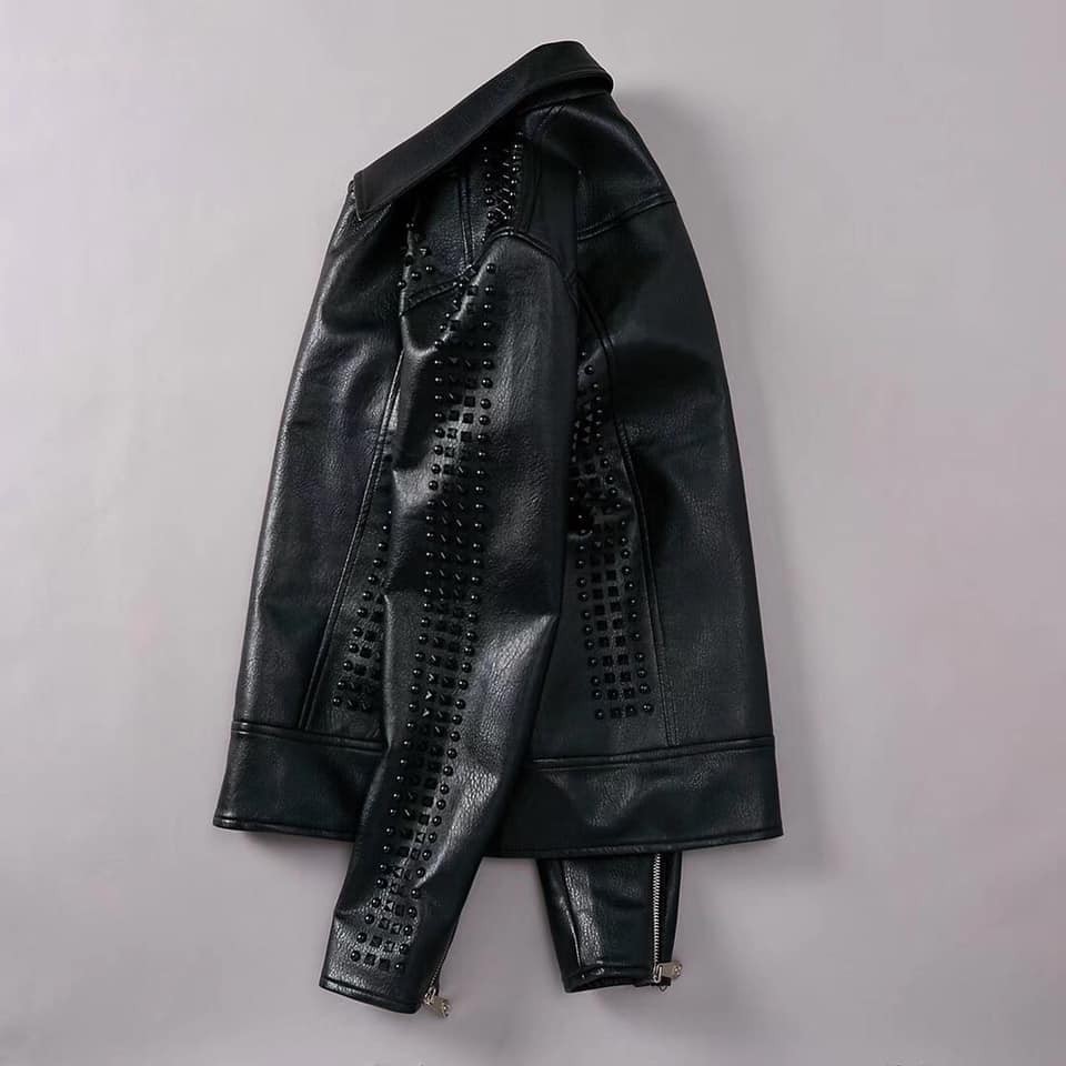 Áo khoác da siêu cấp đính đá Philipp Plein [FREE SHIP]