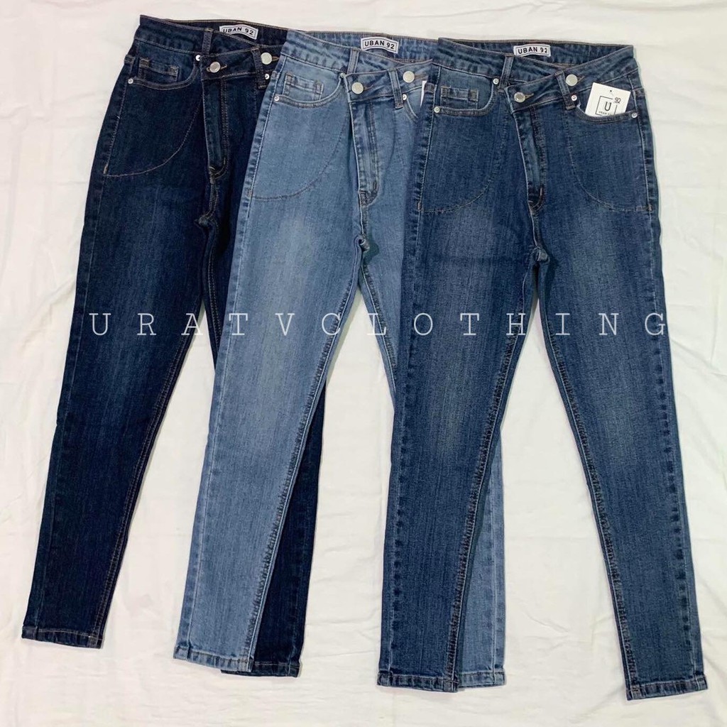 [FREESHIP - ẢNH THẬT] Quần jean skinny 9 tấc Uban lệch khuy