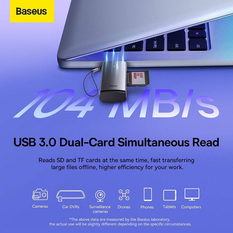 Đầu Đọc Thẻ Nhớ USB 3.0 Hiệu Baseus