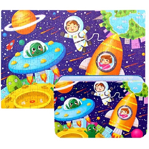Tranh ghép hình 200 mảnh hộp thiếc, xếp hình 200 miếng,Tranh ghép gỗ, Puzzle cho bé