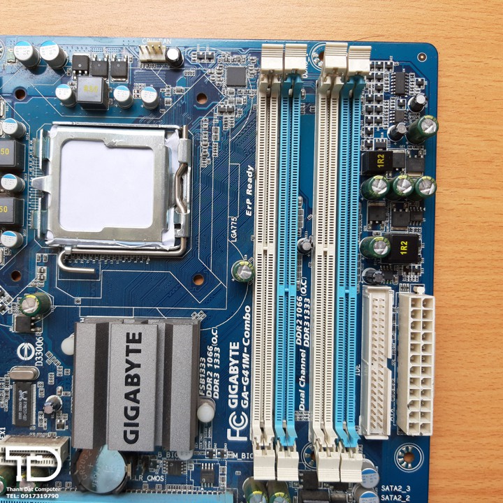 Main giga G41 combo socket 775 - Bo mạch chủ Gigabyte G41 combo hỗ trợ DDR2, DDR3