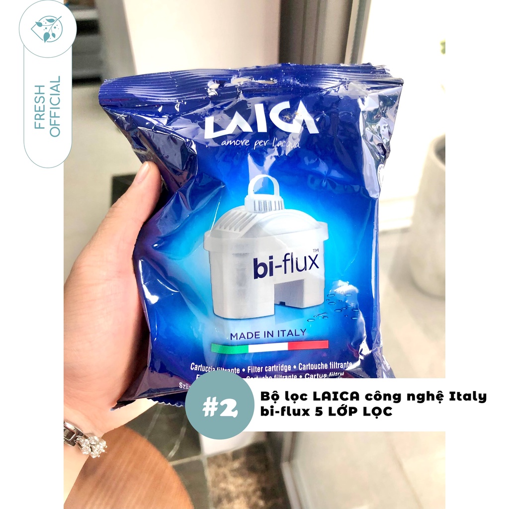 Bình Lọc Nước Gia Đình Cao Cấp LAICA Seria 1000 Than Hoạt Tính - FRESH OFFICIAL