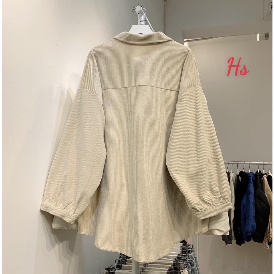 [ HOT ] Áo Sơ Mi Nữ Nhung Form Rộng Tay Phồng Dài Kiểu Ulzzang Mềm Min Dễ Thương Bebe - M1002 | BigBuy360 - bigbuy360.vn