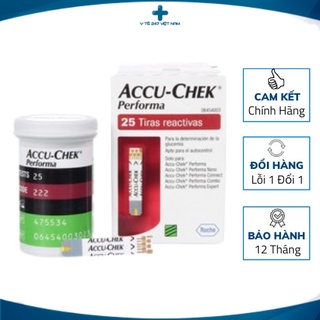 Que thử đường huyết accu chek performa - hộp 25 que tiểu đường