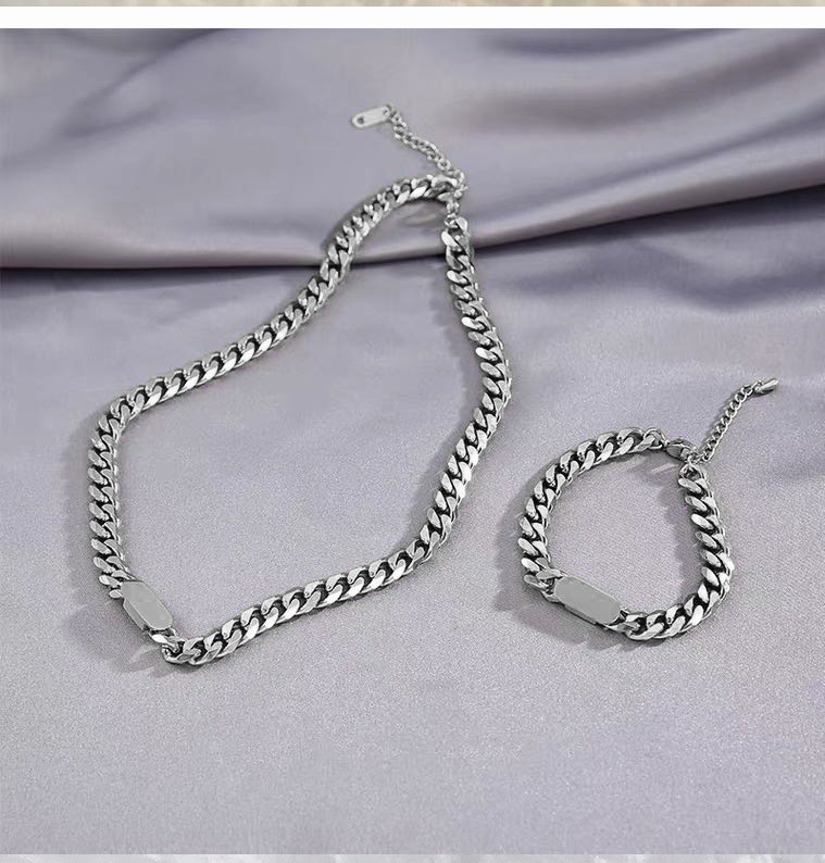 Vòng tay thép titan phong cách hip hop thời trang cá tính đơn giản cá tính