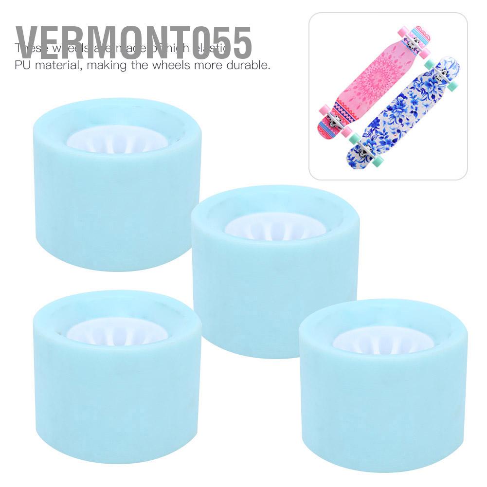 Vermont055 4Pcs/Set PU Durable Longboard Dance Board Skateboard Replacement Wheel Accessory
