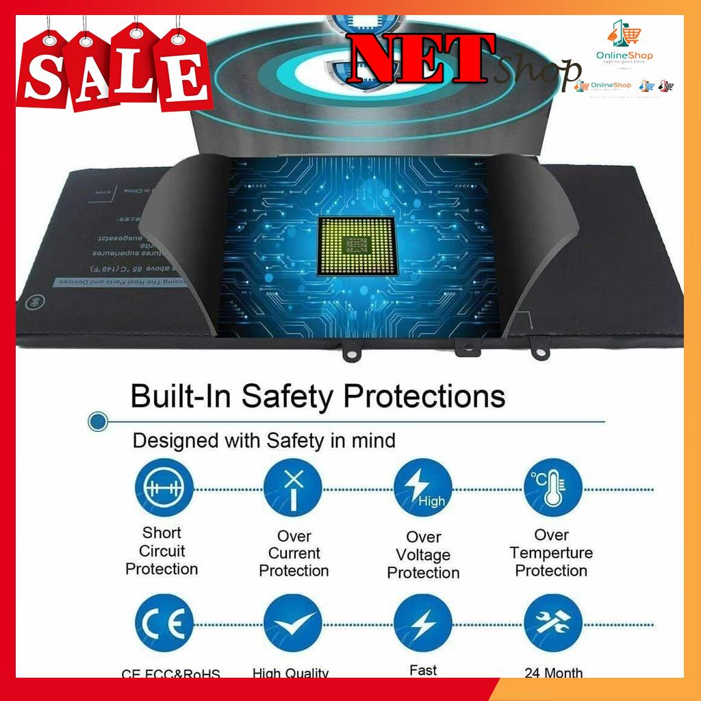 💖 Pin Laptop Dell Latitude E5480 5580 E5490 Precision 3520 GJKNX Battery 68Wh