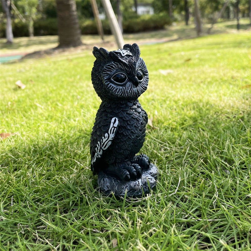 Đồ trang trí Chim Cú Phù Thủy Mini Bằng Nhựa Resin Để Bàn Trang Trí Nhà Cửa / Văn Phòng Dịp Halloween