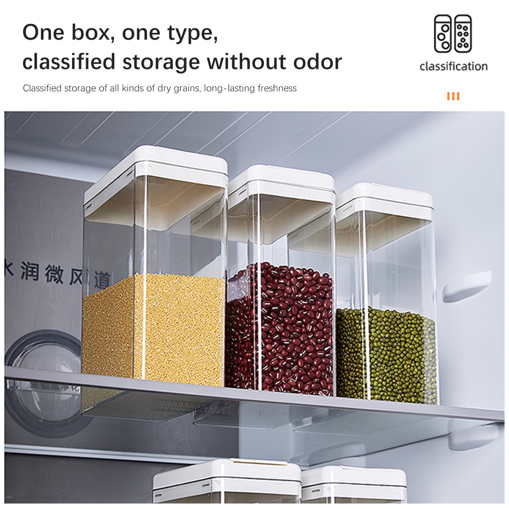 Hộp nhựa JUJIAJIA trong suốt đựng thực phẩm cỡ lớn 2.3L tiện dụng