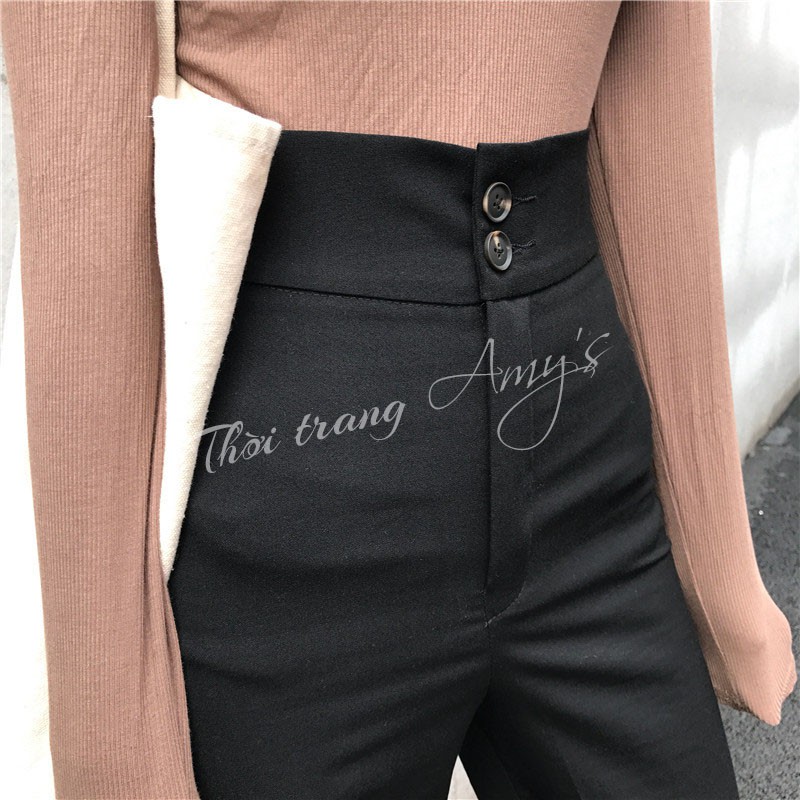 Quần ống loe lưng cao 🦋FREESHIP🦋 tôn dáng chất xịn - Thời trang Amys | BigBuy360 - bigbuy360.vn