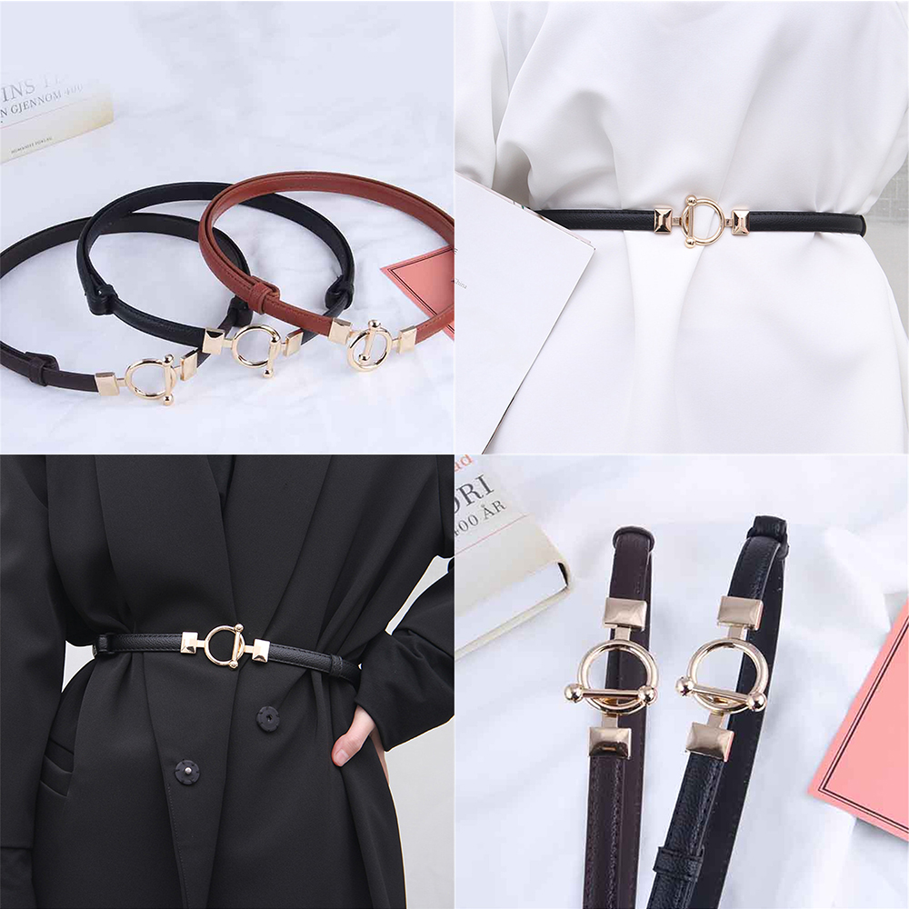 Thắt lưng da bản nhỏ đơn giản thời trang dành cho nữ