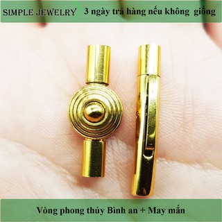 Khóa chốt vòng tay tết đan từ dây xâu vòng, chất liệu titan bền đẹp, không phai màu, không han gỉ dùng cho dây 3mm