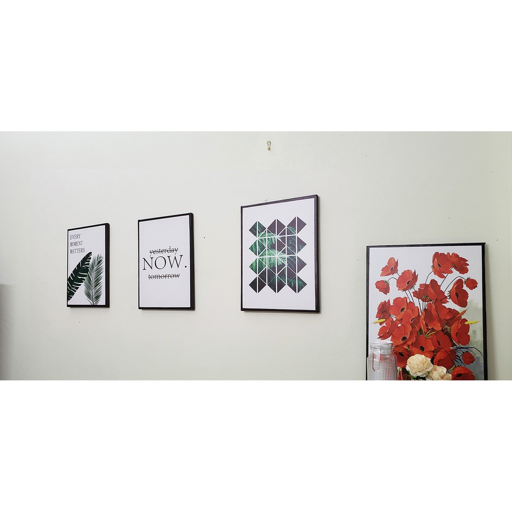 Tranh bộ 3 bức lá xanh,tranh trang trí A01