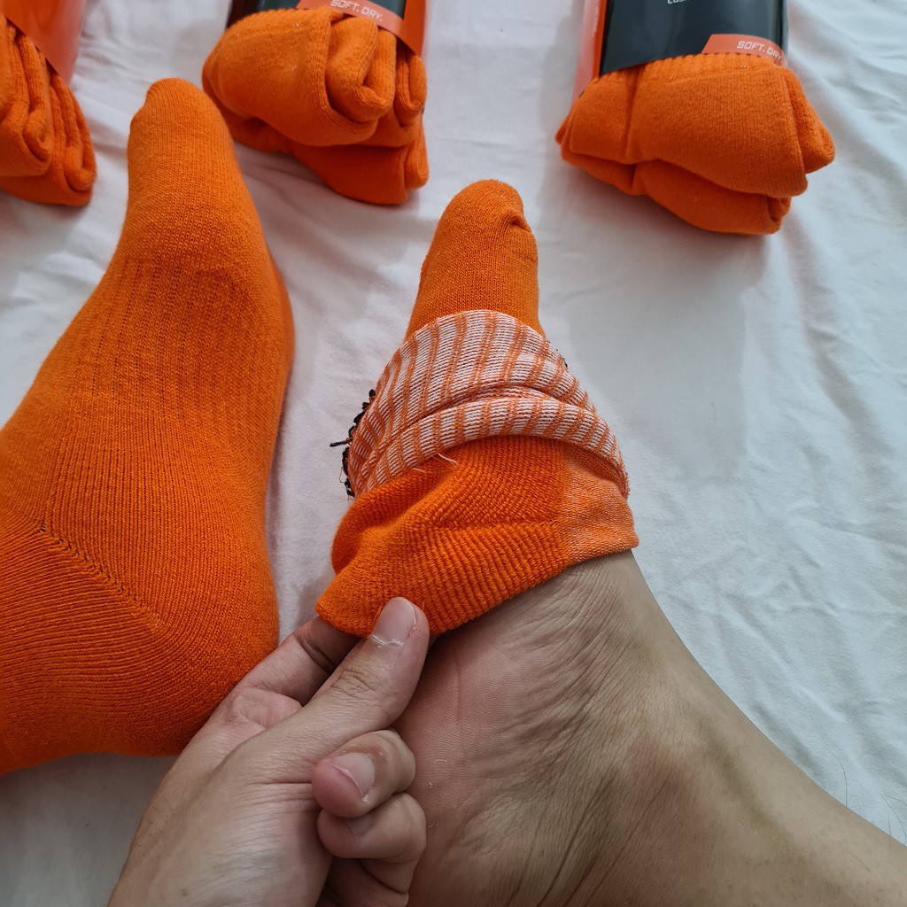 Pack 3 đôi tất thể thao Nike cao cổ màu Cam Mã 1 - Free ship + Quà tặng Loved socks by TatsTats.vn