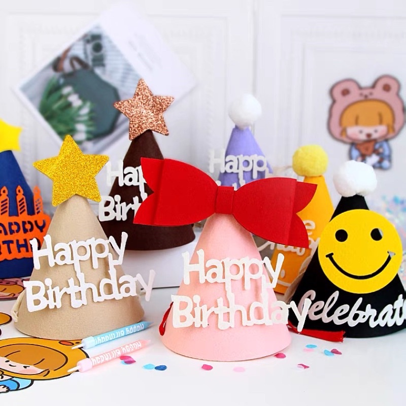 Mũ Sinh Nhật Thiết Kế Xinh Xắn Đáng Yêu