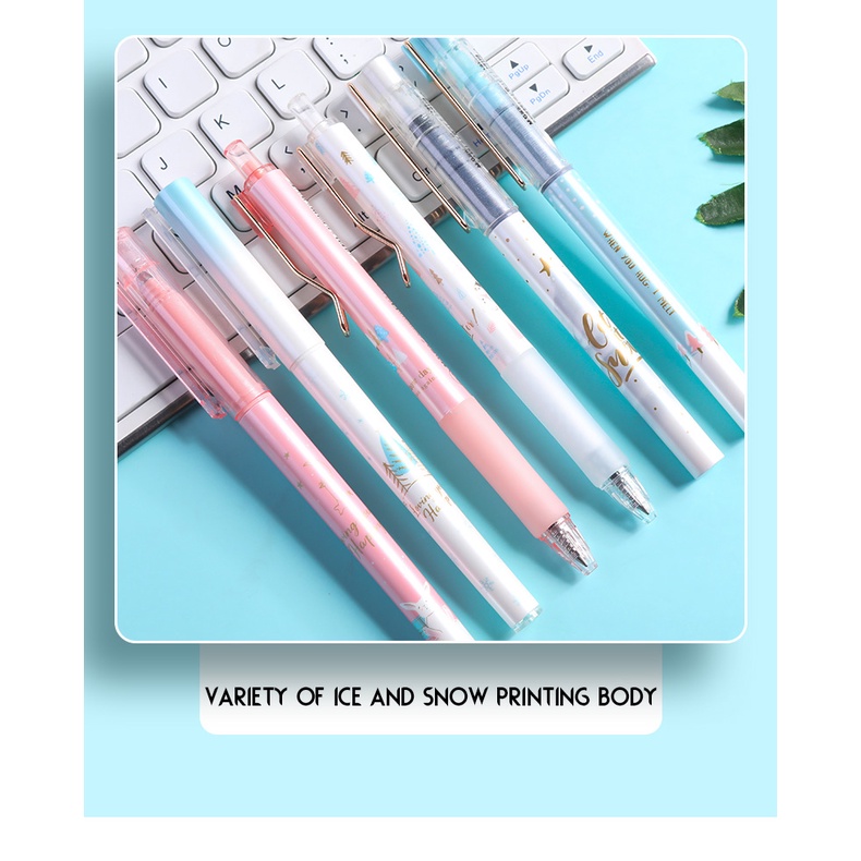 Bộ 8 Bút Mực Gel Thiết Kế Dễ Thương Cho Học Sinh