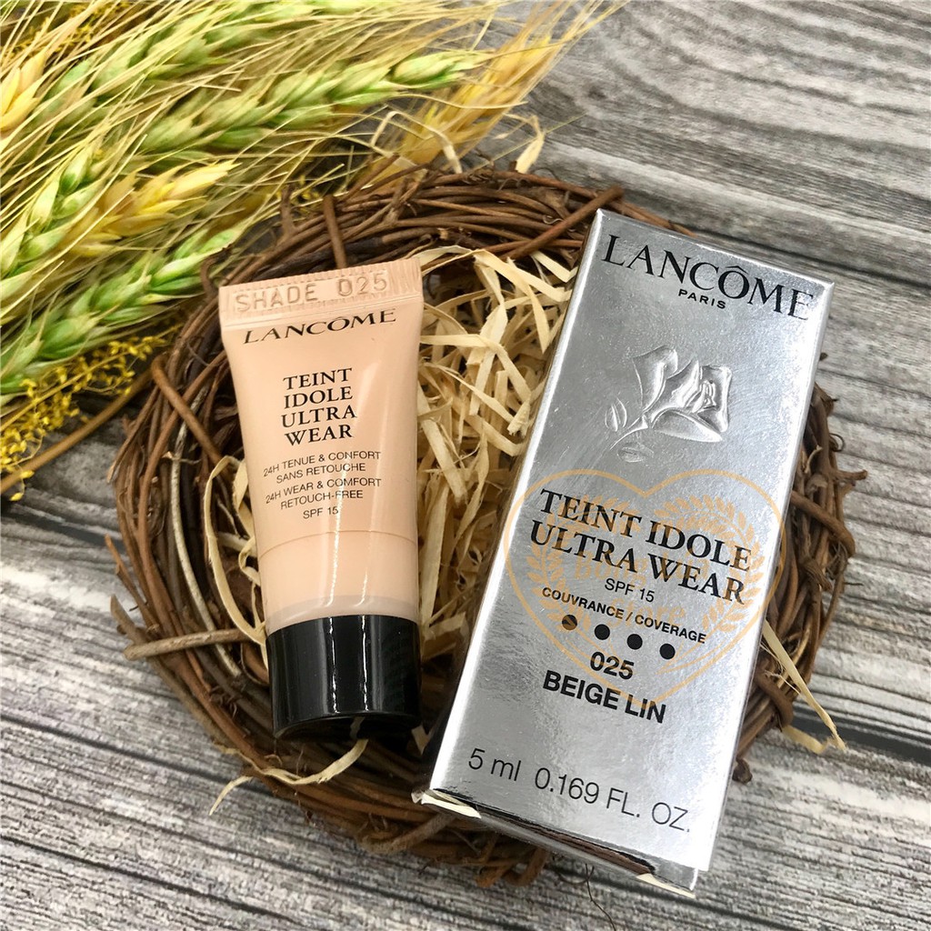 Lancome Kem Nền Lâu Trôi Teint Idole Ultra Wear SPF15 5ml #025 Beige Lin