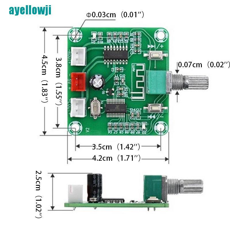 【owj】2*5W PAM8403 Bluetooth 5.0 Amplifier Board DIY Low Power Dual Channel Stereo
